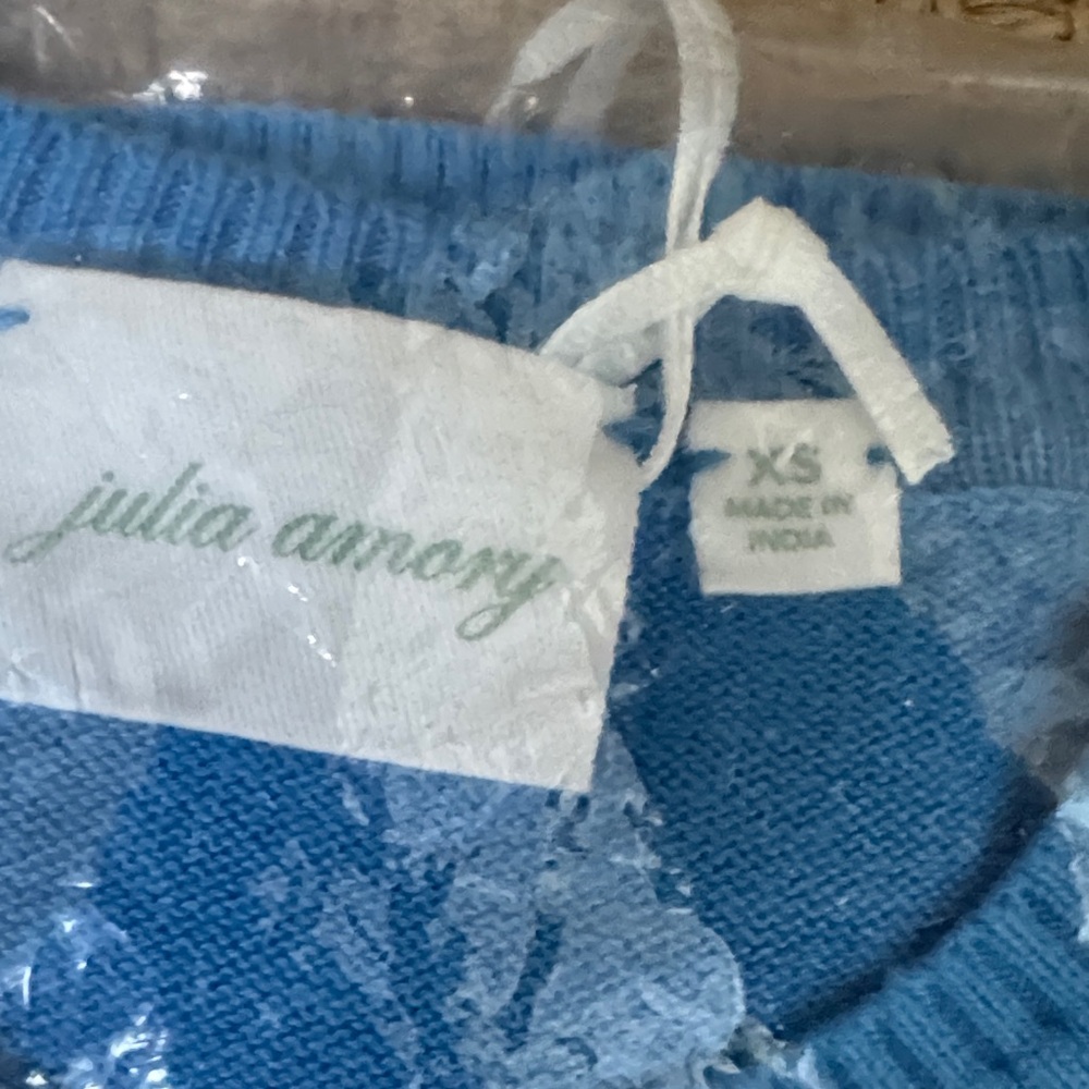 Julia Amory Cornflower Blue Tippi Sleeveless Knit Top - Picture 4 of 7